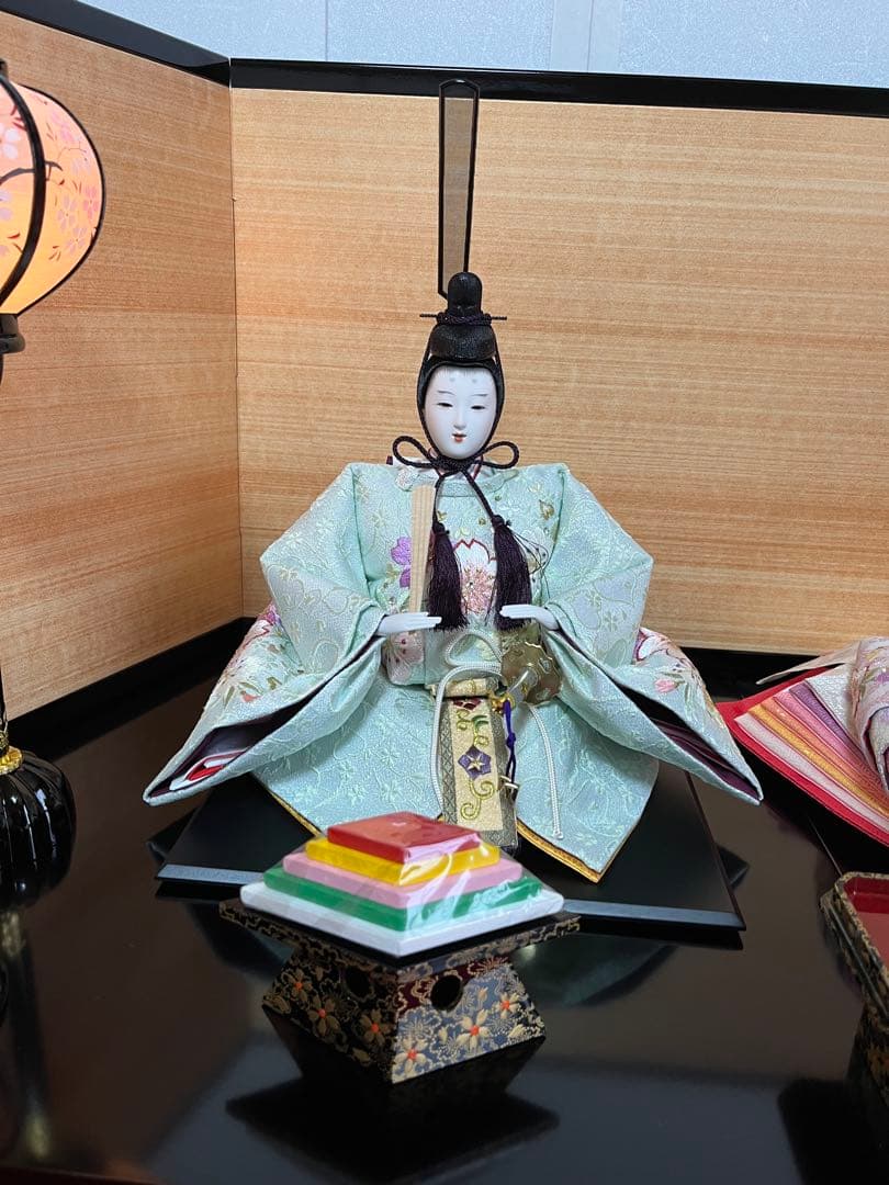 親王飾り　花刺繍　花凛　セット