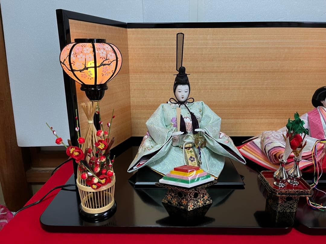 親王飾り　花刺繍　花凛　セット