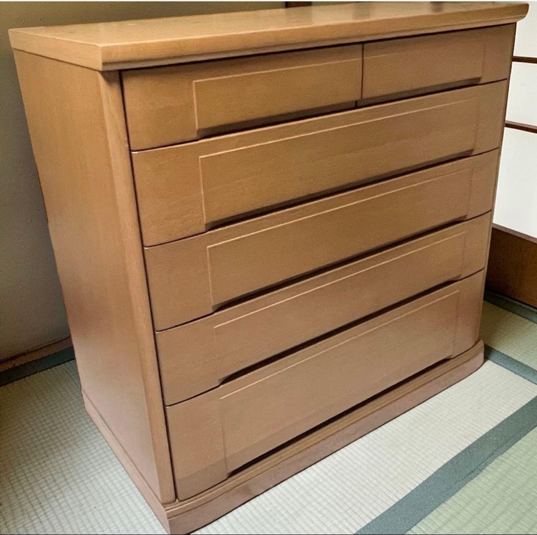 【良品】 府中家具 桐箪笥 和箪笥 5段 高級 着物収納 防虫 仕切付