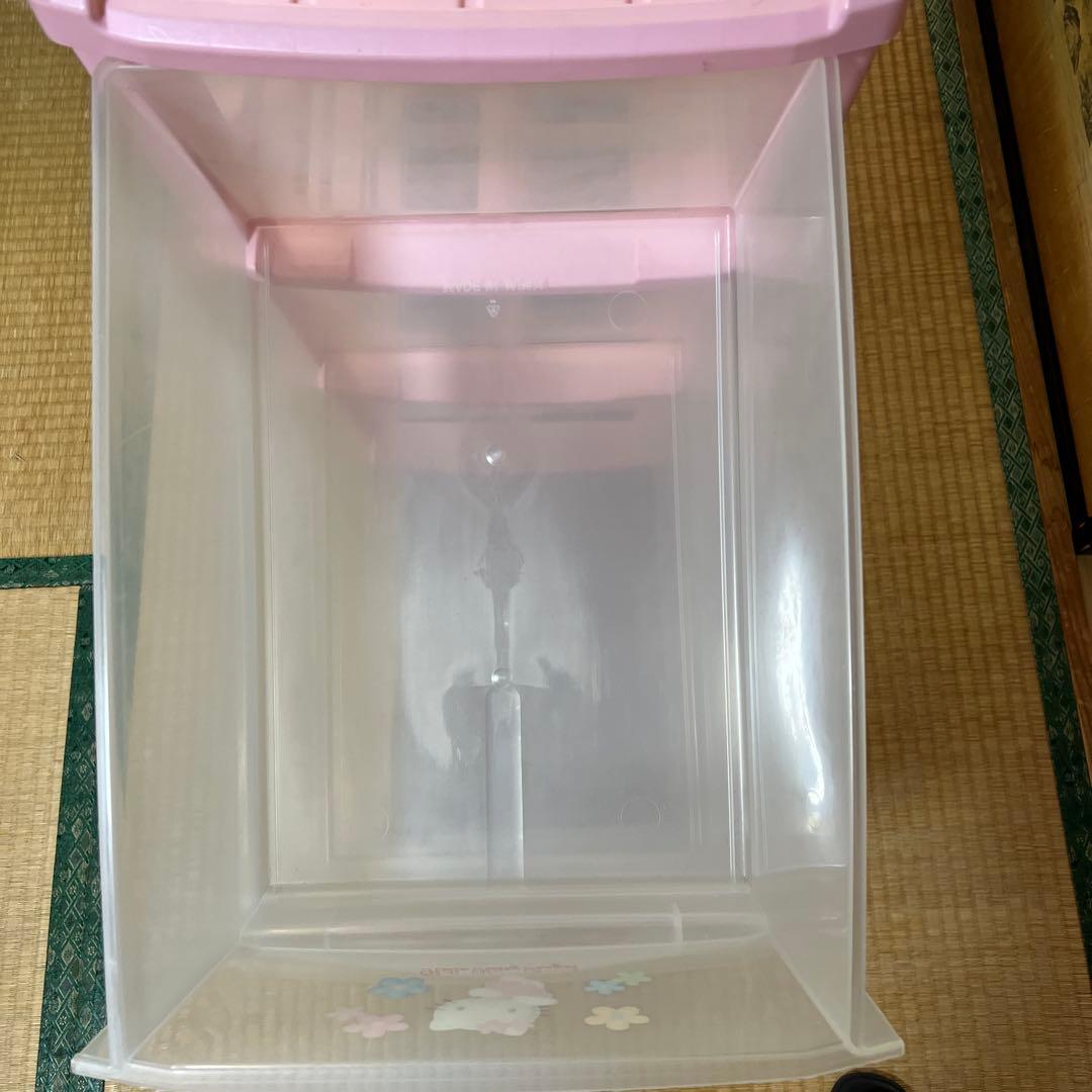 佳佳⭐︎【即日発送可能お値下げ】ハローキティ⭐︎3段収納ケース ピンク⭐︎美品