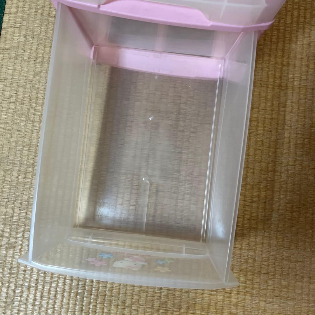 佳佳⭐︎【即日発送可能お値下げ】ハローキティ⭐︎3段収納ケース ピンク⭐︎美品