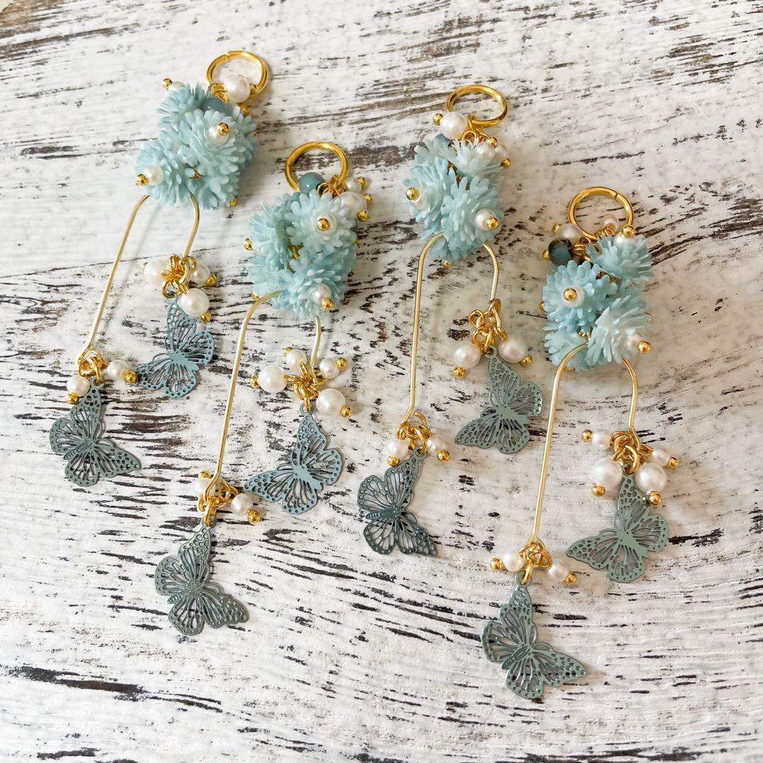 【417】ハンドメイド　オリジナルチャーム　コネクター　アップル