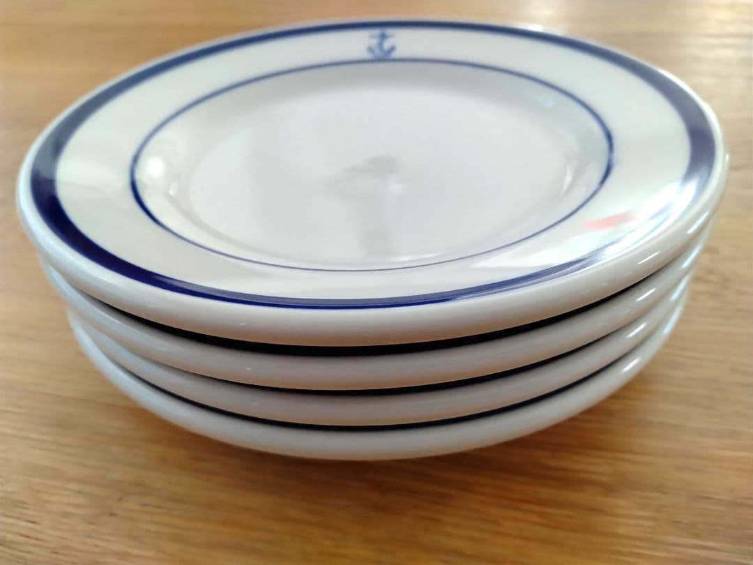 デッドストック 4枚 16 US NAVY ホーマーラフリン 皿 プレート 米軍