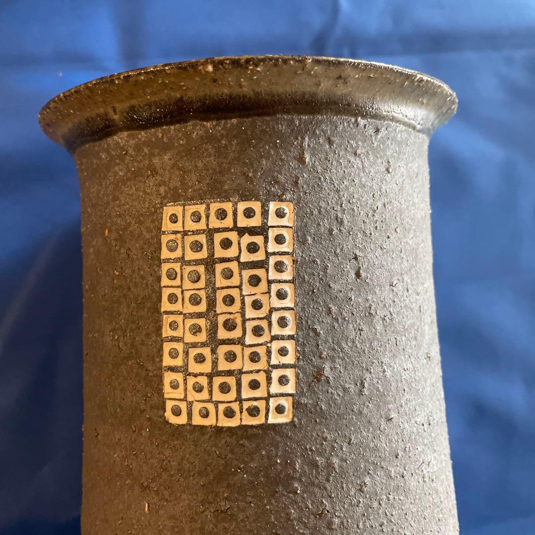 珍品　獣足花瓶　名工吉川充作