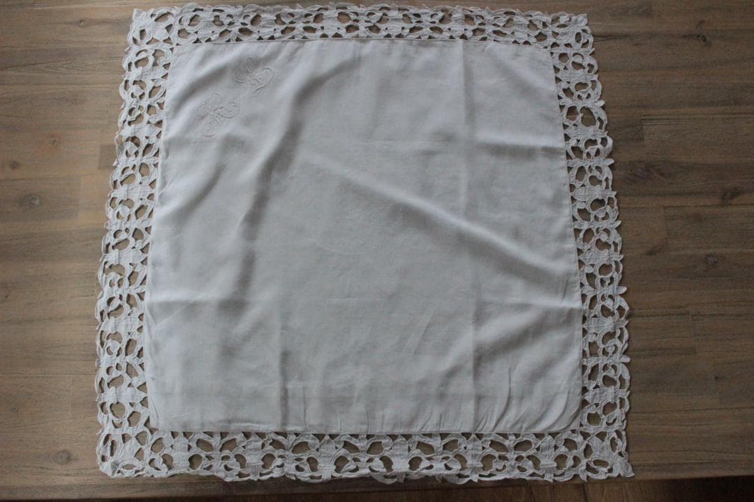 フランスアンティーク/モノグラムクッションカバー/MONOGRAM \"J・M\"