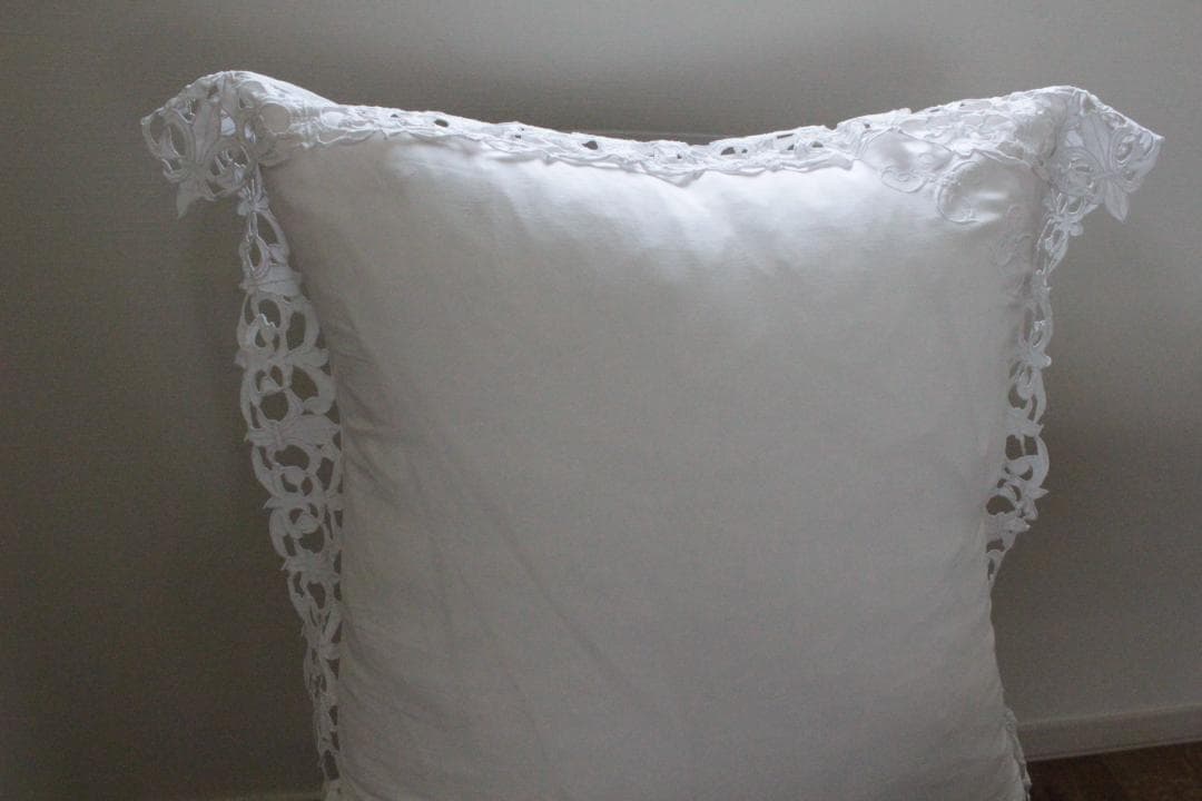 フランスアンティーク/モノグラムクッションカバー/MONOGRAM \"J・M\"