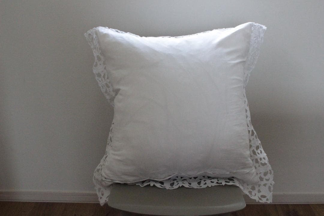 フランスアンティーク/モノグラムクッションカバー/MONOGRAM \"J・M\"