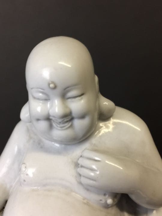 彌勒佛 陶瓷 德化窯 時代物 中國古玩 古美術 何朝宗印在銘