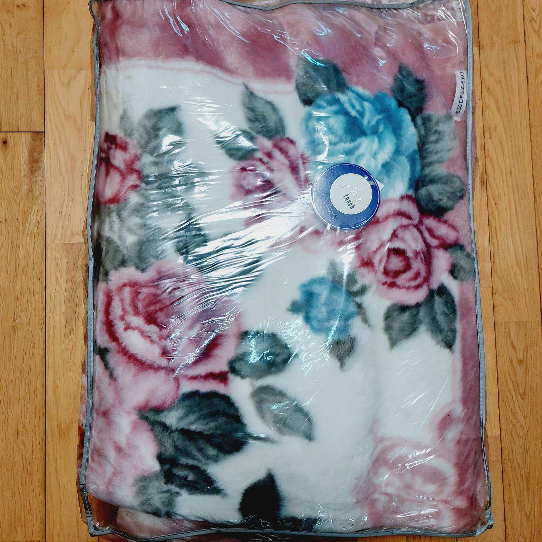 未使用 RELIEF EXCELLENT毛布 バラ ファータッチ 140×200