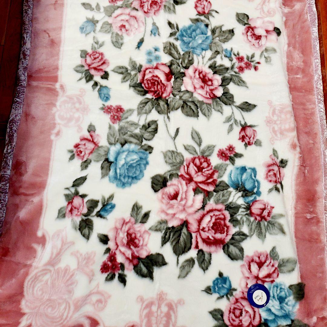 未使用 RELIEF EXCELLENT毛布 バラ ファータッチ 140×200