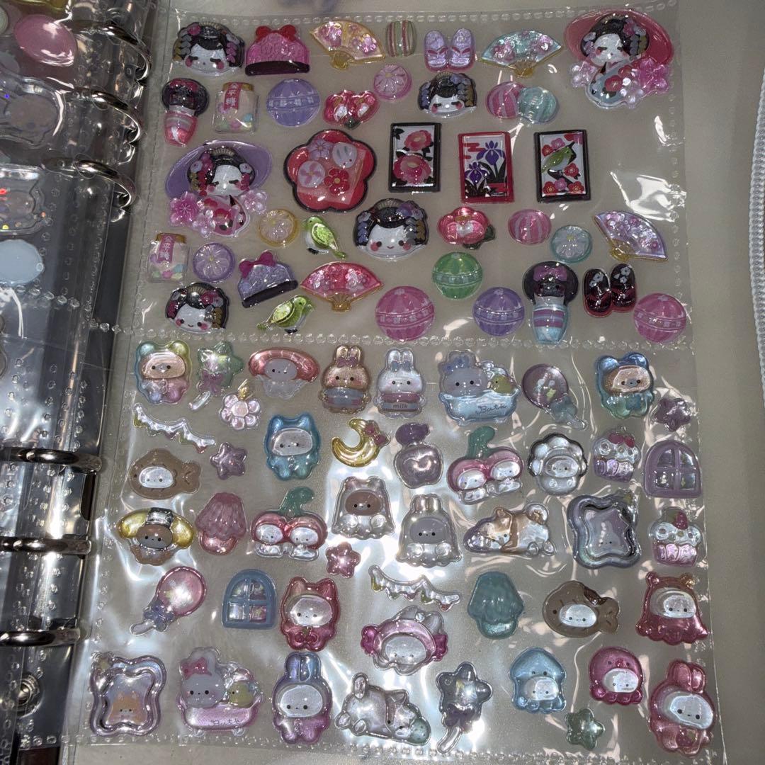 シール帳完成品　A5サイズ2冊　ボンボンドロップシール