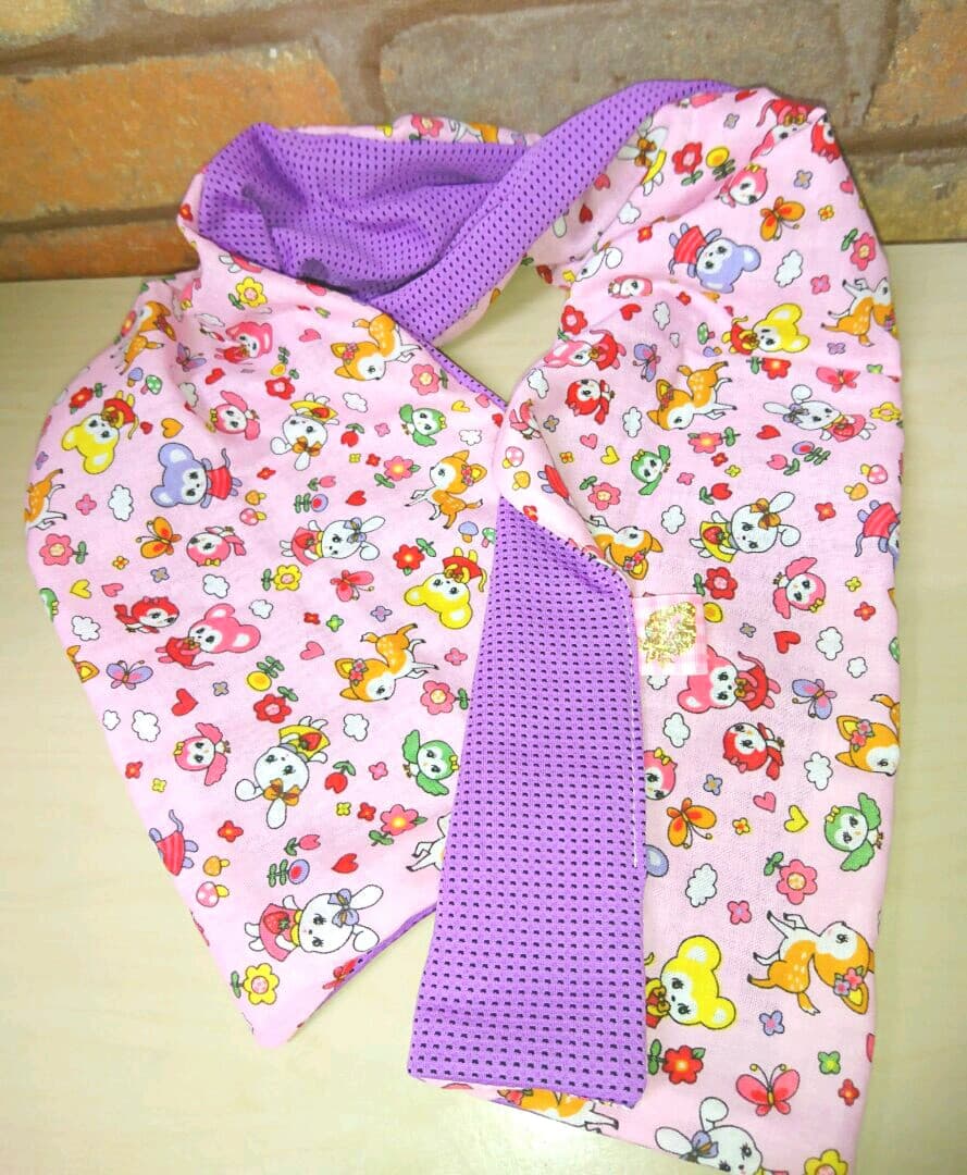 専用❤みかん＊限定特価⭐ひんやり冷感ガーゼタオル❤レトロアニマル⭐ピンクパープル