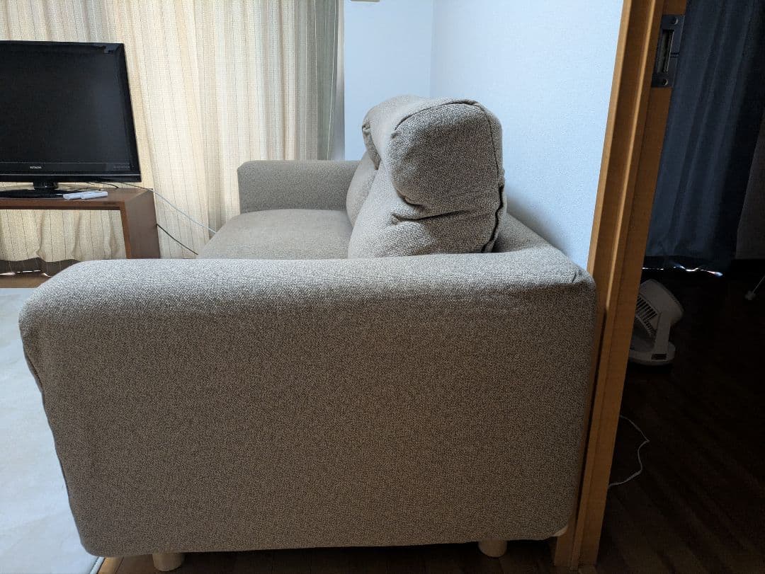 無印良品 ベージュ 2人掛けソファ