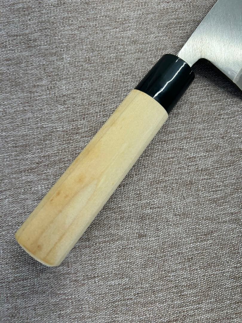 出刃 包丁 165mm 安来鋼青紙２号 朴丸柄 ①