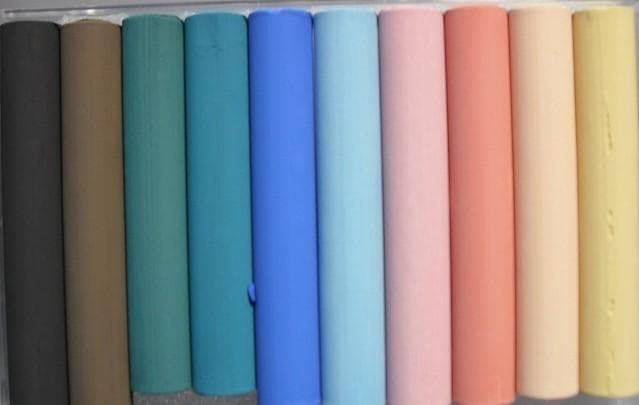 陶画用紙 (低温用)と、下絵用パステルと額の、３種セット販売