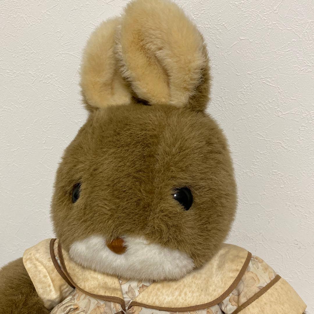 美品 当時物 サンアローうさぎのラッキーぬいぐるみ特大サイズ 約60㎝ レトロ2