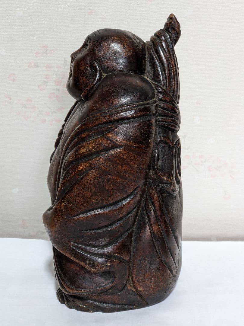 ♦中国古玩 古美術 布袋像 竹根 竹製 晩清 置物アンティーク骨董品コレクション