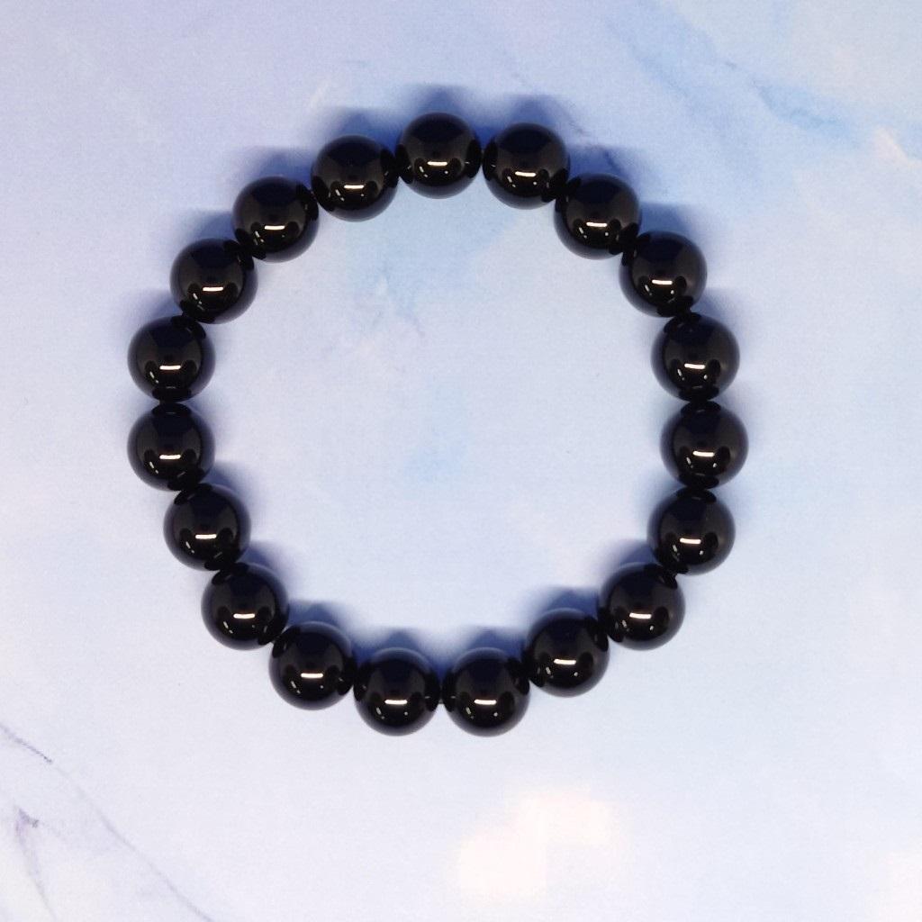 【パワーストーン】　ブラックオニキス　内径17cmTF-M0009