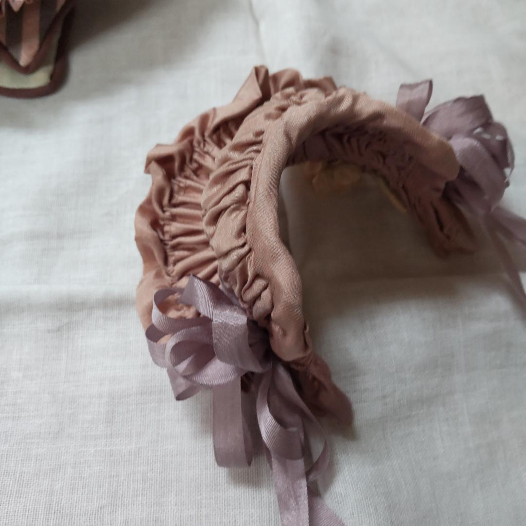 ビスクドール 用　ドレス 　ボネ