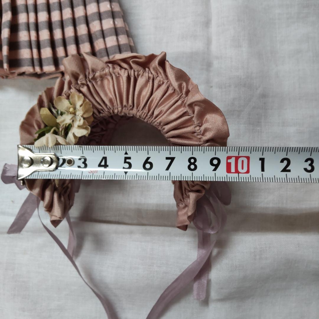 ビスクドール 用　ドレス 　ボネ