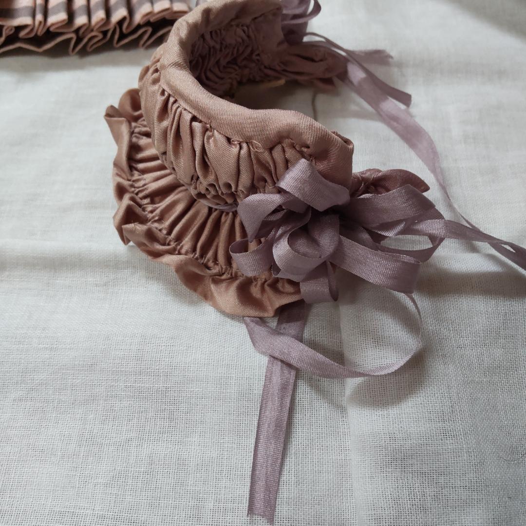 ビスクドール 用　ドレス 　ボネ