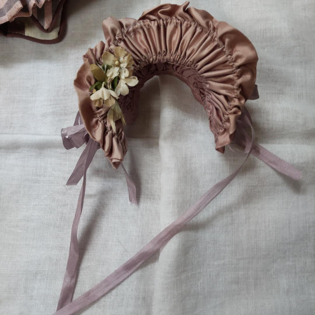 ビスクドール 用　ドレス 　ボネ