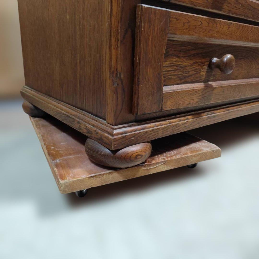 雰囲気抜群 アンティーク調 木製 4段チェスト 整理タンス カントリー