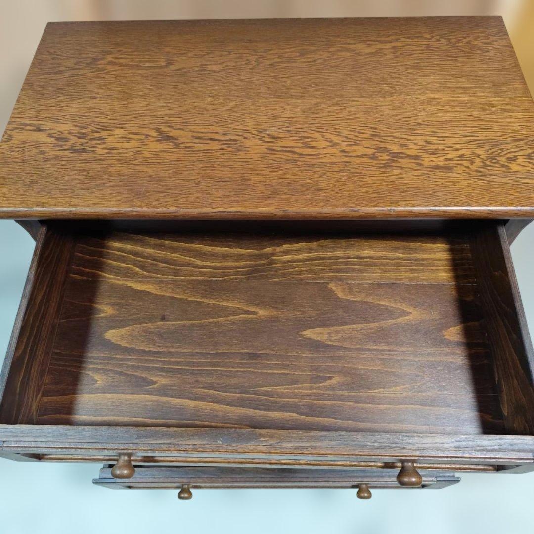 雰囲気抜群 アンティーク調 木製 4段チェスト 整理タンス カントリー