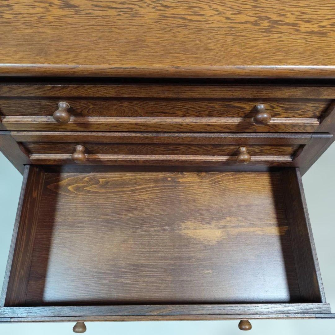 雰囲気抜群 アンティーク調 木製 4段チェスト 整理タンス カントリー