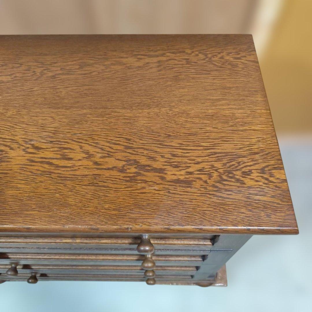 雰囲気抜群 アンティーク調 木製 4段チェスト 整理タンス カントリー