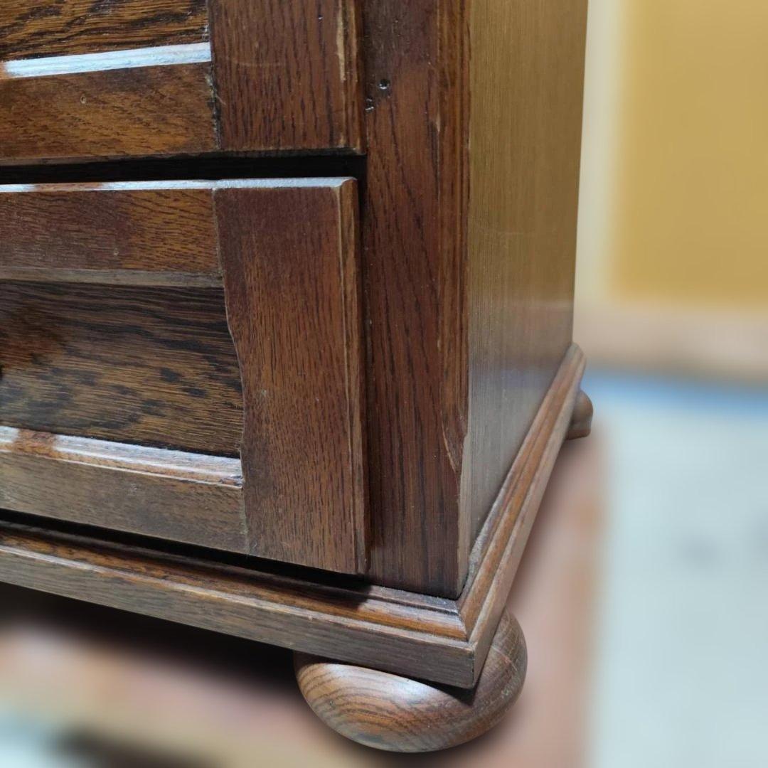 雰囲気抜群 アンティーク調 木製 4段チェスト 整理タンス カントリー