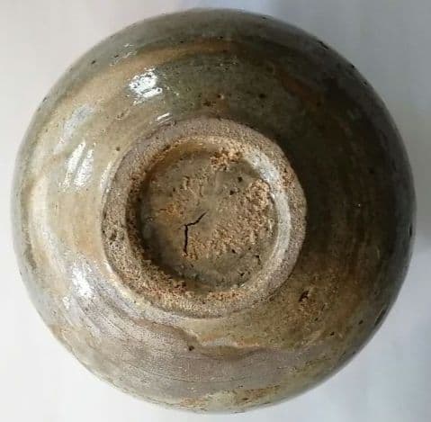 李朝　刷毛目刻線文壺