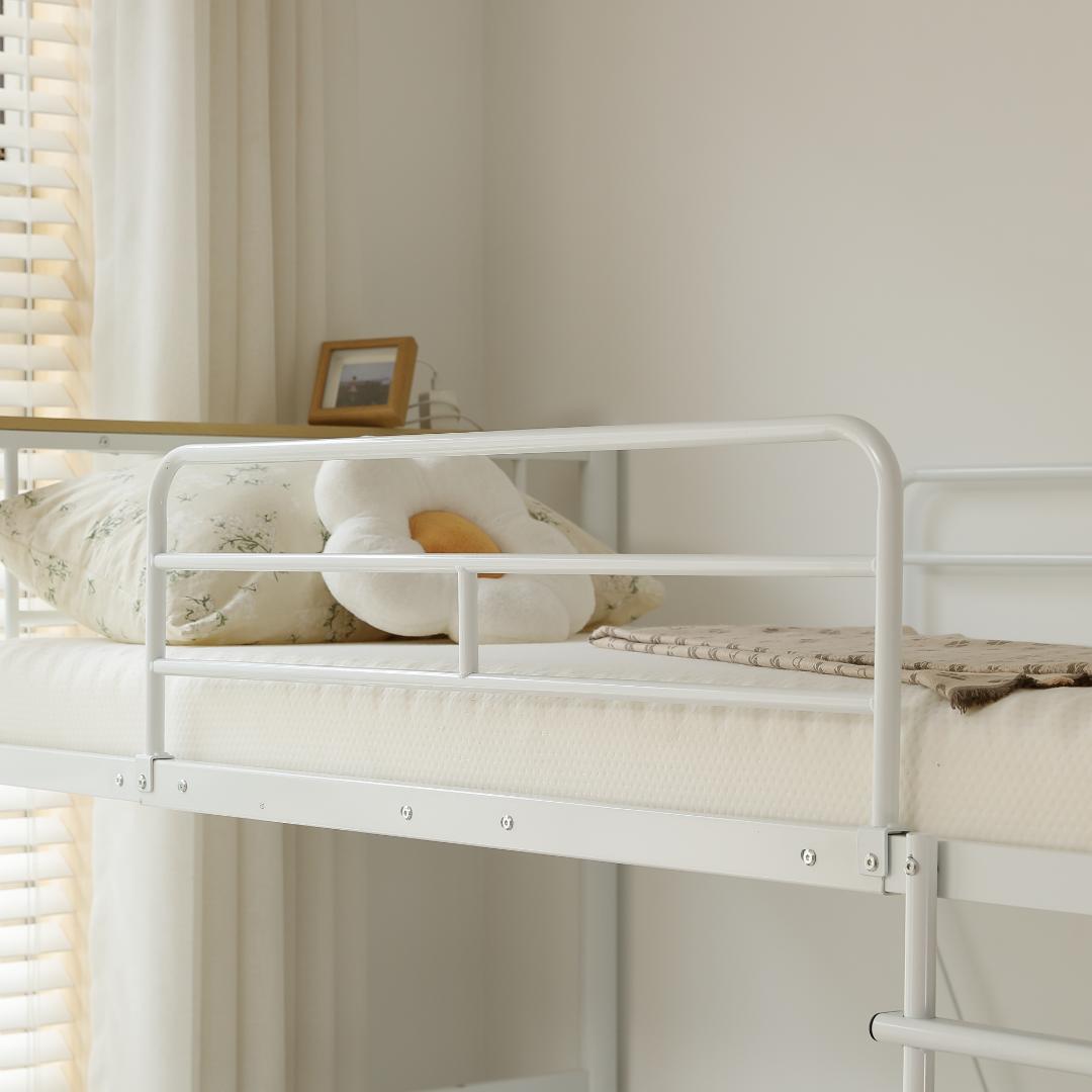 ロフトベッド パイプベッド シングル コンセント付き 高さ170cm White