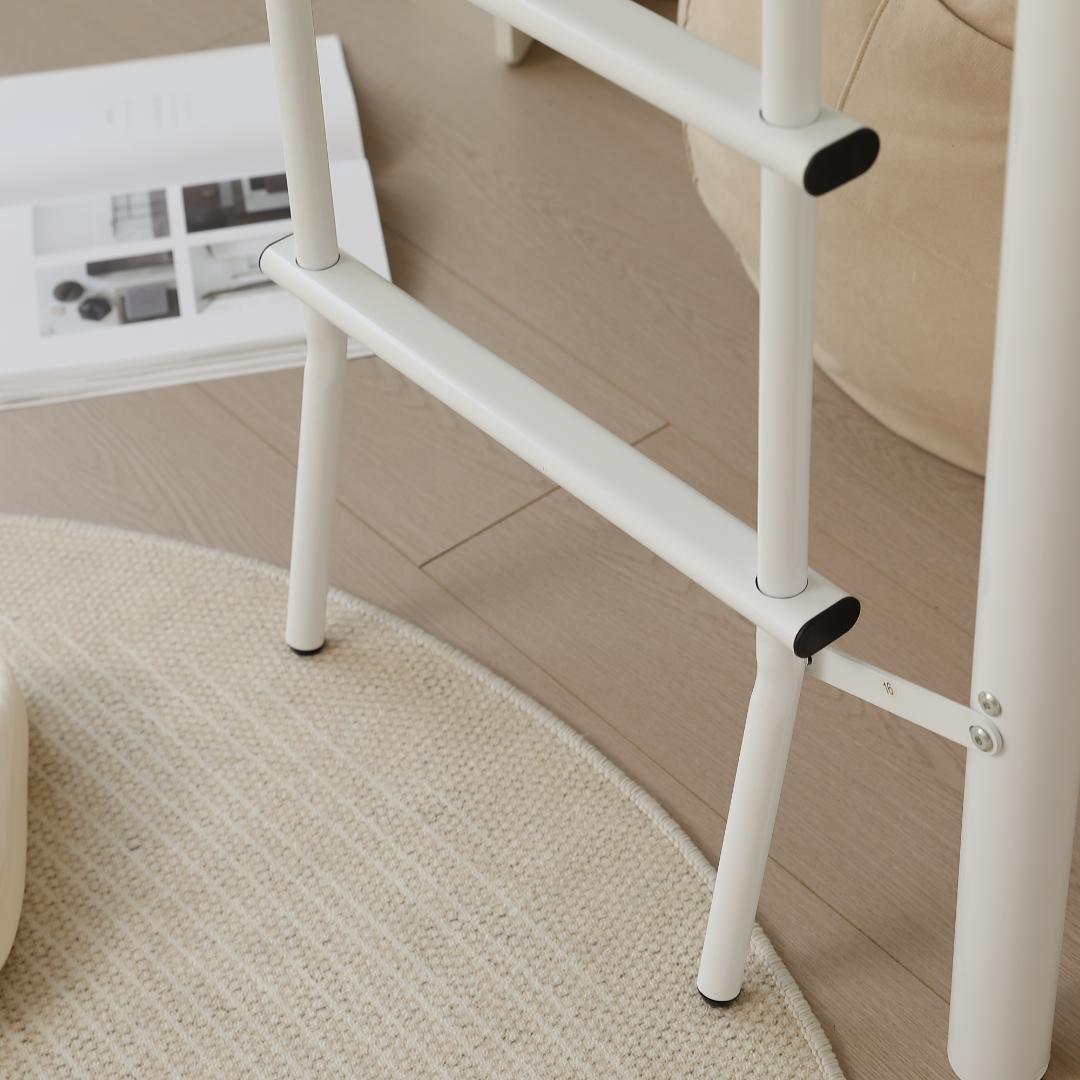 ロフトベッド パイプベッド シングル コンセント付き 高さ170cm White