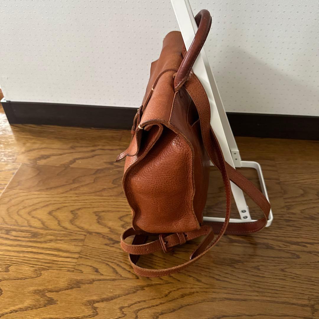 ゲンテン　レザー ハンドル付きリュック