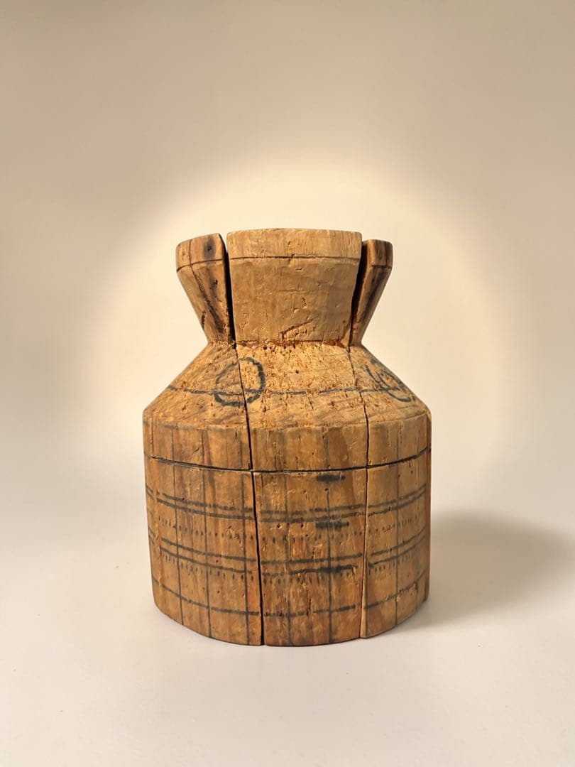 あけび細工 木型 職人道具 花 籠編み 古道具 民藝 インテリア オブジェ