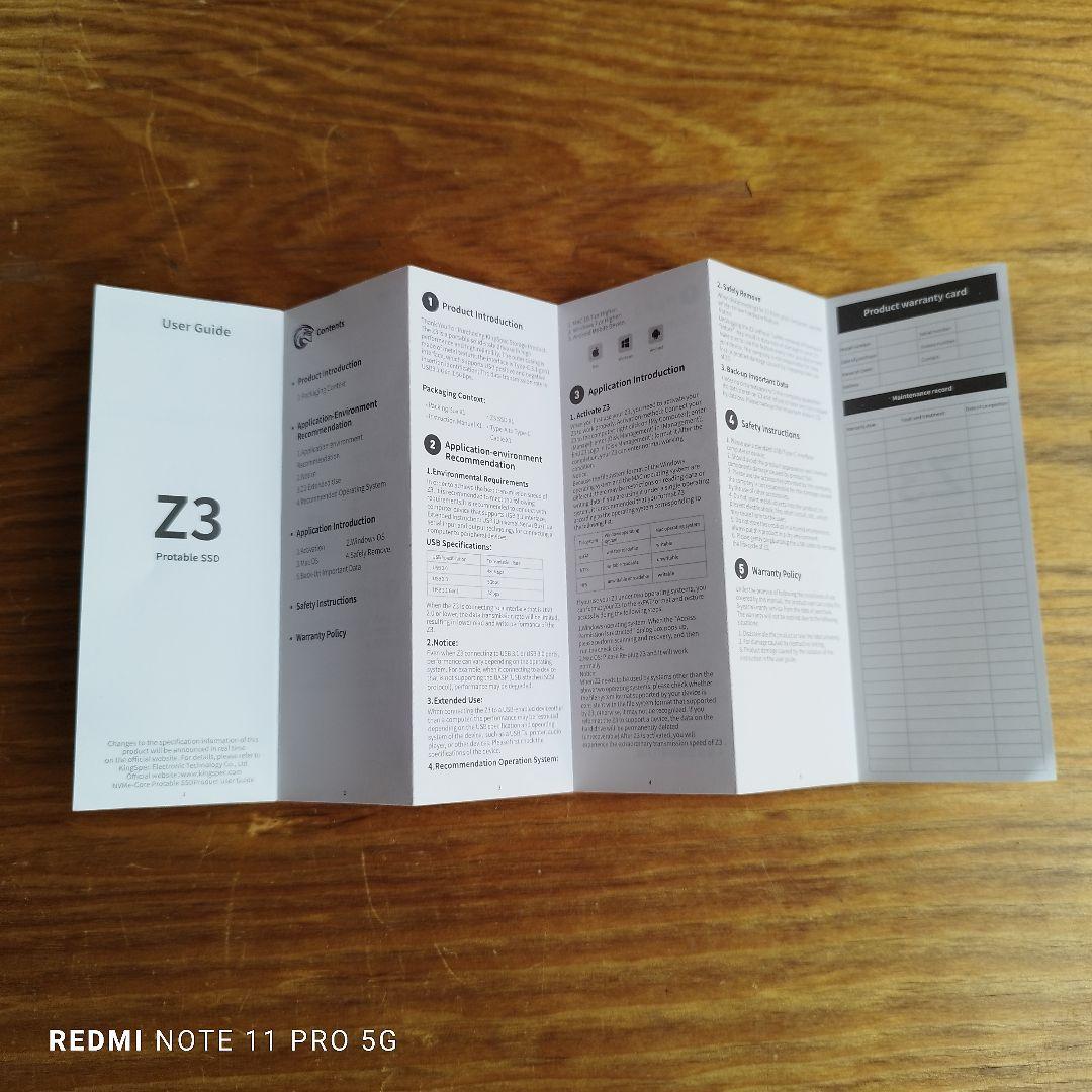 KingSpec 外付け SSD 480GB ポータブル