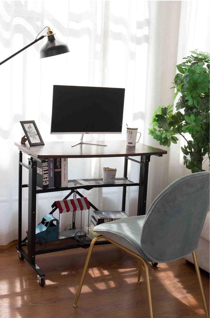 E-WIN スタンディングデスク 高さ調整 テーブル PC 在宅 SD92-BK