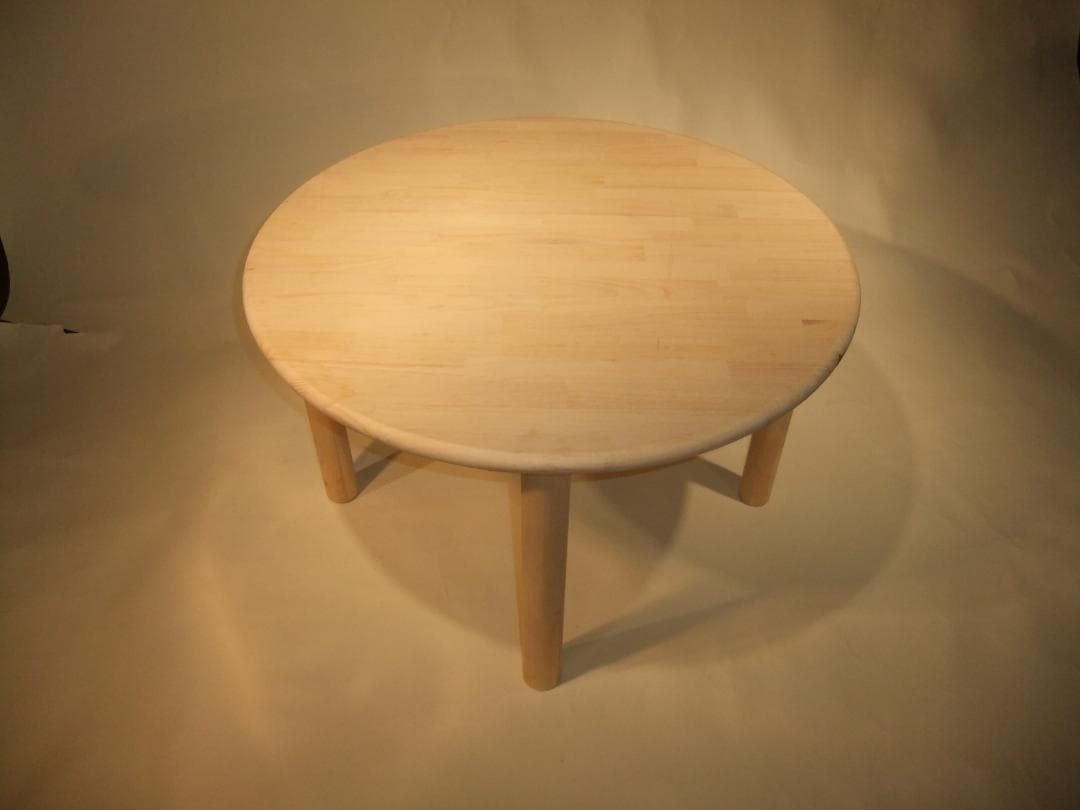 無垢パイン材丸テーブル★天然木★おしゃれ★ちゃぶ台★木の香り④