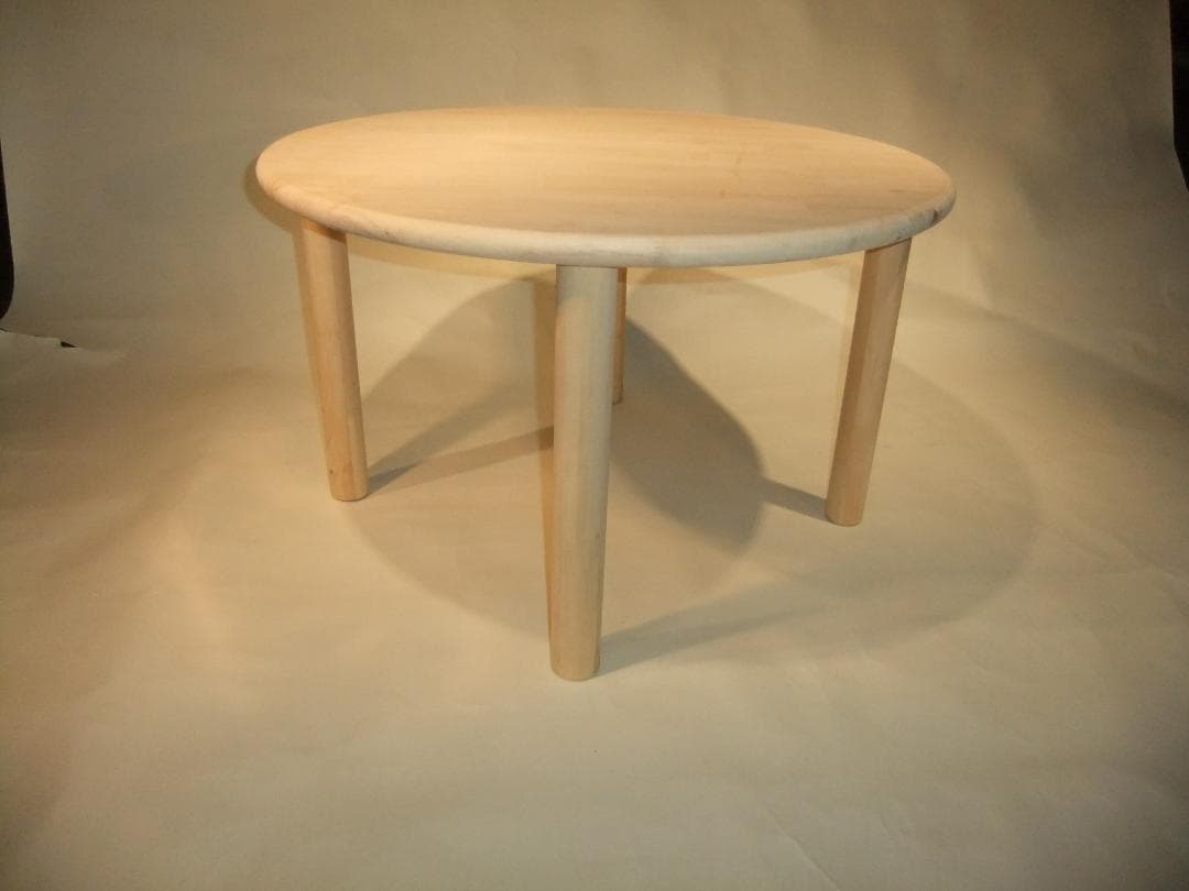 無垢パイン材丸テーブル★天然木★おしゃれ★ちゃぶ台★木の香り④