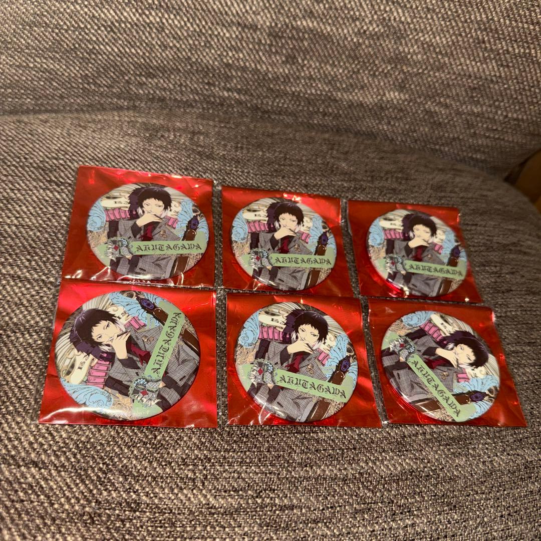 文豪ストレイドッグス 文房具カフェ 缶バッジ 芥川龍之介 6点