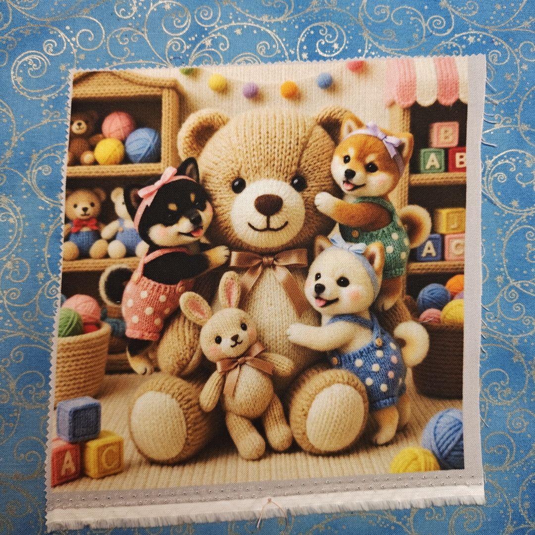 ご確認用　モグモグ　ハンカチ　柴犬さん柄ハンドメイド3/16