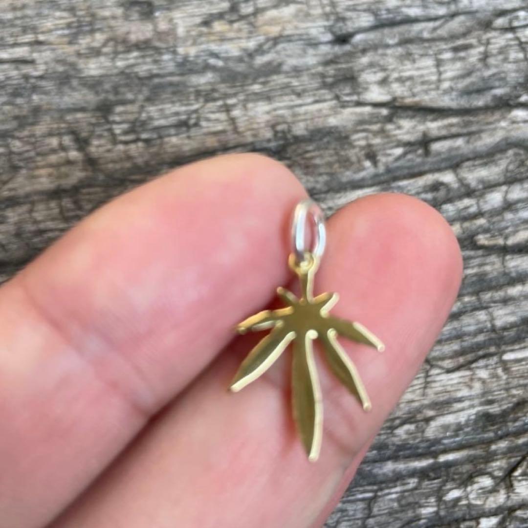 全金 グラス ネックレス トップ フェザー ハンドメイド ノーブランド