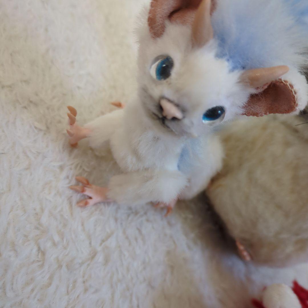 アートドール 作家 ハンドメイド ぬいぐるみ 羊毛 セット モモンガ エゾ