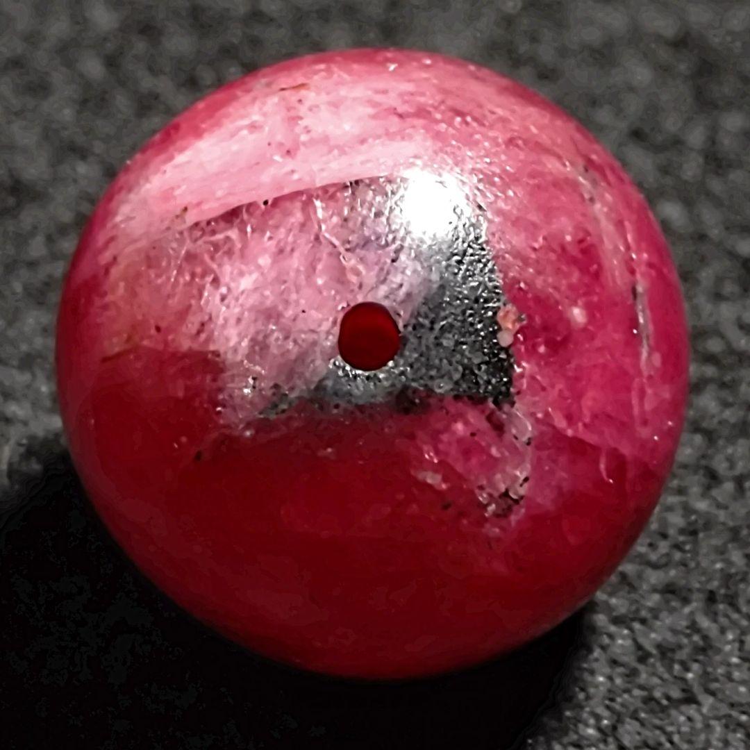 ★クリアクォーツinロードナイト 14.2ミリ珠ビーズ(珍品！)