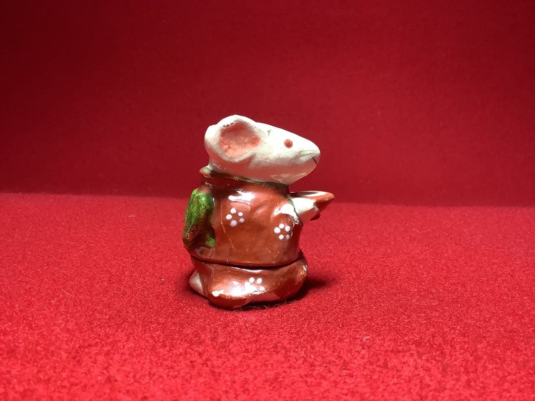 香合　鼠　桂楽造　【中古】