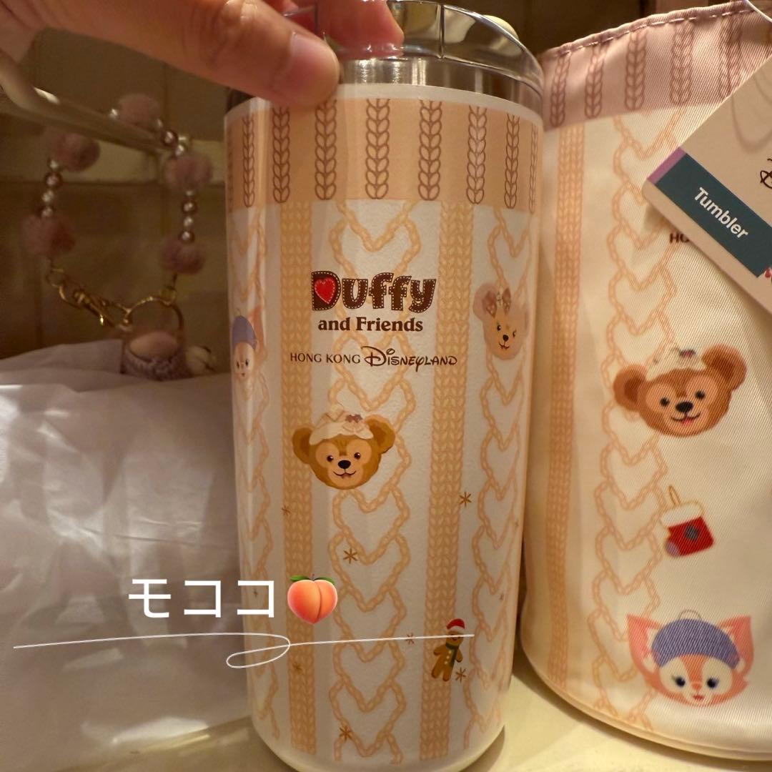 香港ディズニー　クリスマス　ダッフィーフレンズ　ステンレスボトル　水筒カバー