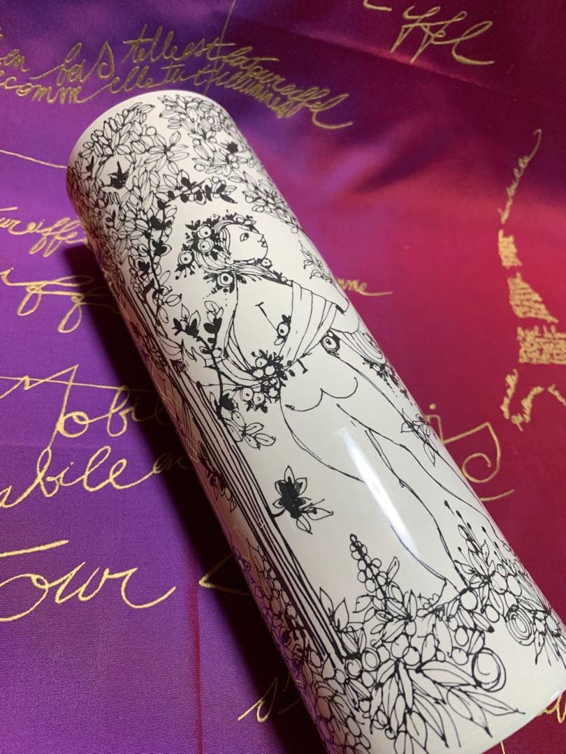 ビヨンヴィンブラッド　ニモール窯の高さ27㎝の大型ビンテージ可愛い少女３人柄花瓶