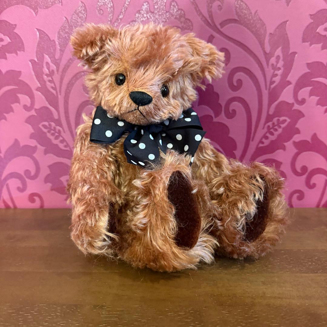 真壁　ヴィンテージモヘアテディベア 33cm ソフトカーリー21cm 2体