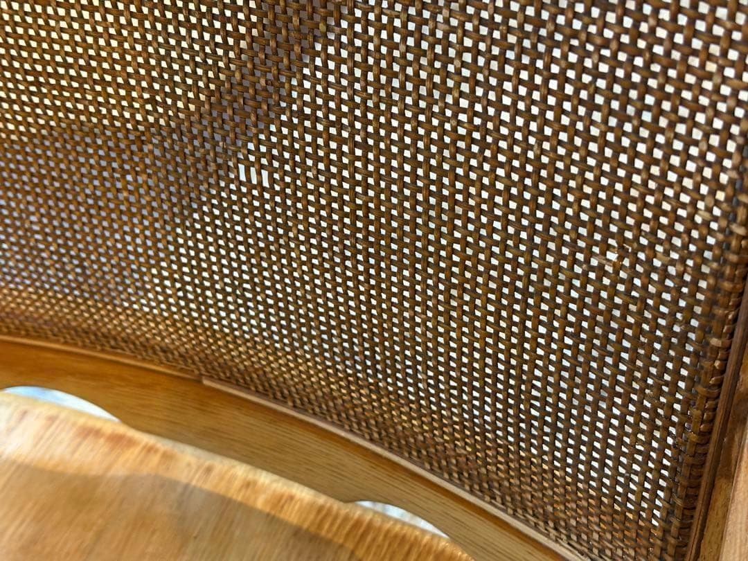 ナラ材　楢材　剥離家具　ストリップド家具　柏木工　アームチェア　ラタン　NZ